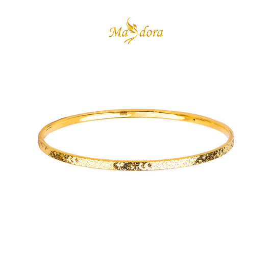 MASDORA 999 Gold Bangle Gelang Tangan Emas ~ Golden Glitz Round (EMAS 999/24K)