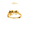 MASDORA 916 Gold Ring Rings Cincin Emas ~ HG Double Trifoglio (Pink) (EMAS 916/22K)