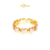 MASDORA 916 Gold Ring Rings Cincin Emas ~ HG Interlaced Love Universe (Pink) (EMAS 916/22K)