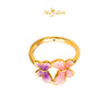 MASDORA 916 Gold Ring Rings Cincin Emas ~ HG Double Tranquil Butterfly (Pink) (EMAS 916/22K)