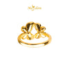 MASDORA 916 Gold Ring Rings Cincin Emas ~ HG Double Tranquil Butterfly (Pink) (EMAS 916/22K)