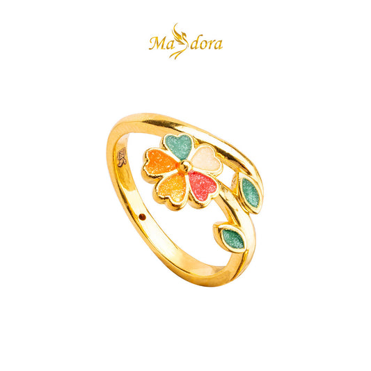 MASDORA 916 Gold Ring Rings Cincin Emas ~ HG Magical Rainbow Flora (EMAS 916/22K)