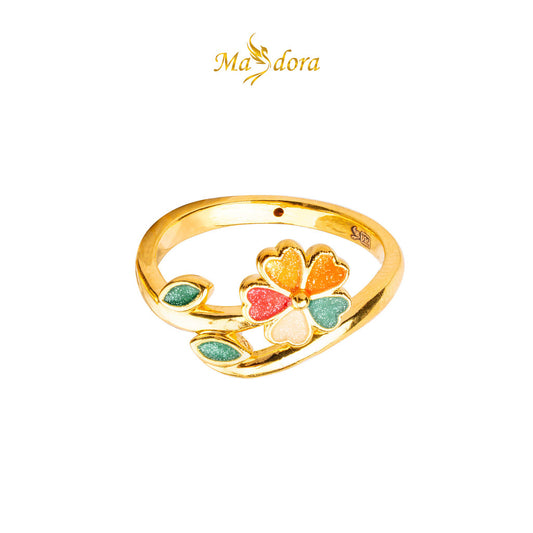 MASDORA 916 Gold Ring Rings Cincin Emas ~ HG Magical Rainbow Flora (EMAS 916/22K)