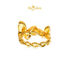MASDORA 916 Gold Ring Rings Cincin Emas ~ HG Tangled Wave Papillon (Colourful) (EMAS 916/22K)