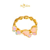MASDORA 916 Gold Ring Rings Cincin Emas ~ HG Tangled Wave Papillon (Colourful) (EMAS 916/22K)