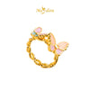 MASDORA 916 Gold Ring Rings Cincin Emas ~ HG Tangled Wave Papillon (Colourful) (EMAS 916/22K)
