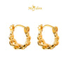 MASDORA 999 Gold Earring Earrings Subang Emas ~ Golden Chained Harp (EMAS 999/24K)