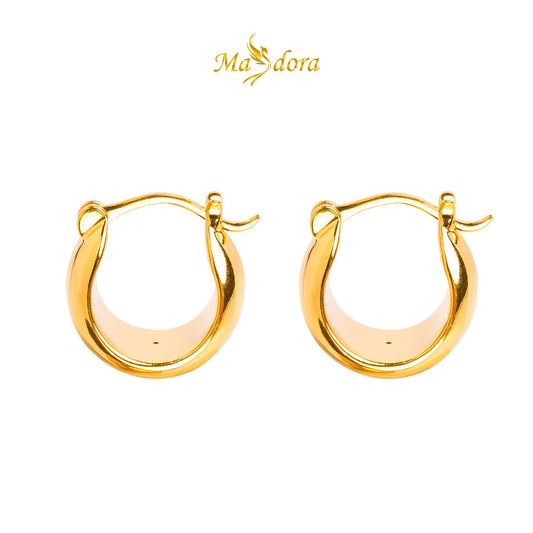 MASDORA 999 Gold Earring Earrings Subang Emas ~ Golden Fluffy Harp (EMAS 999/24K)