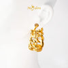 MASDORA 999 Gold Earring Earrings Subang Emas ~ Golden Chained Harp (EMAS 999/24K)