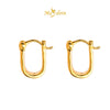 MASDORA 999 Gold Earring Earrings Subang Emas ~ Golden Linear Harp (EMAS 999/24K)