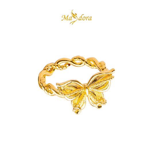MASDORA 916 Gold Ring Rings Cincin Emas ~ HG Mini Fable Butterfly (EMAS 916/22K)