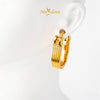 MASDORA 999 Gold Earring Earrings Subang Emas ~ Golden Linear Harp (EMAS 999/24K)