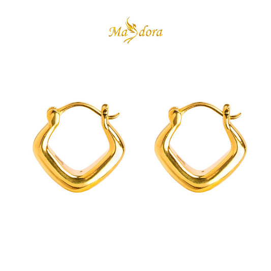 MASDORA 999 Gold Earring Earrings Subang Emas ~ Golden Classy Harp (EMAS 999/24K)