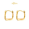 MASDORA 999 Gold Earring Earrings Subang Emas ~ Golden Crinkled Harp (EMAS 999/24K)