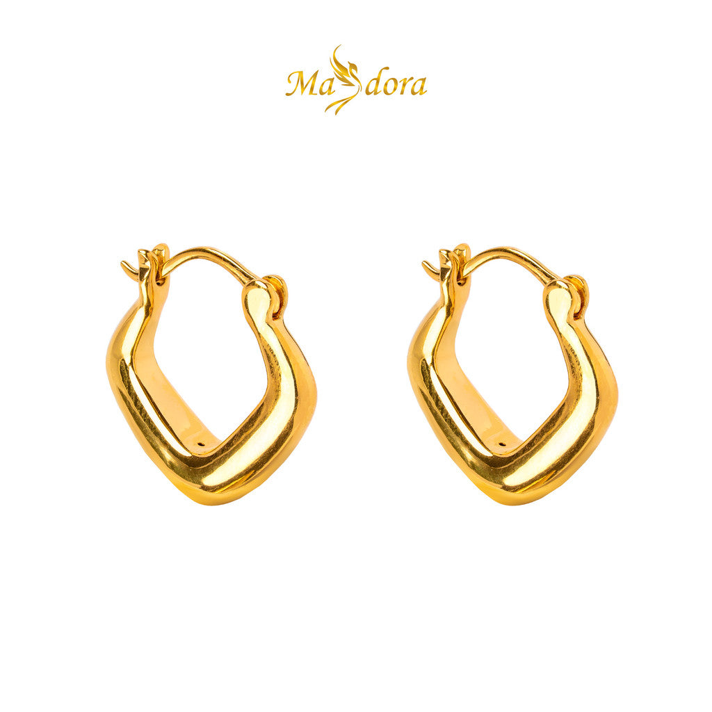 MASDORA 999 Gold Earring Earrings Subang Emas ~ Golden Classy Harp (EMAS 999/24K)