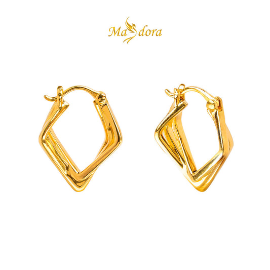 MASDORA 999 Gold Earring Earrings Subang Emas ~ Golden Genuine Harp (EMAS 999/24K)