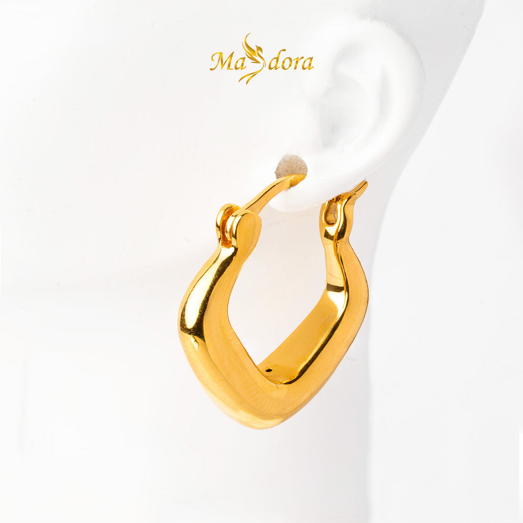 MASDORA 999 Gold Earring Earrings Subang Emas ~ Golden Classy Harp (EMAS 999/24K)