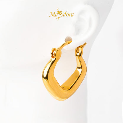 MASDORA 999 Gold Earring Earrings Subang Emas ~ Golden Classy Harp (EMAS 999/24K)