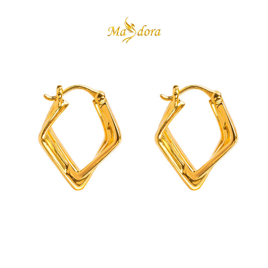 MASDORA 999 Gold Earring Earrings Subang Emas ~ Golden Genuine Harp (EMAS 999/24K)