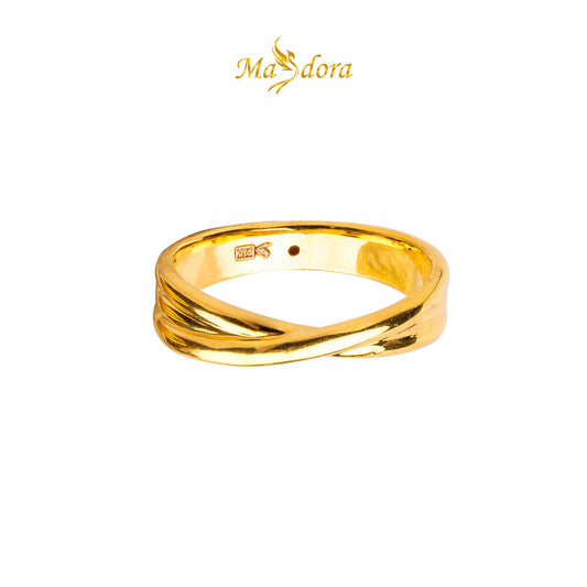 MASDORA 916 Gold Ring Rings Cincin Emas ~ HG Mini Mobius Twist (EMAS 916/22K)