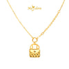 MASDORA 999 Gold Necklace Rantai Leher Emas ~ Exclusive Handbag Paperclip (EMAS 999/24K)