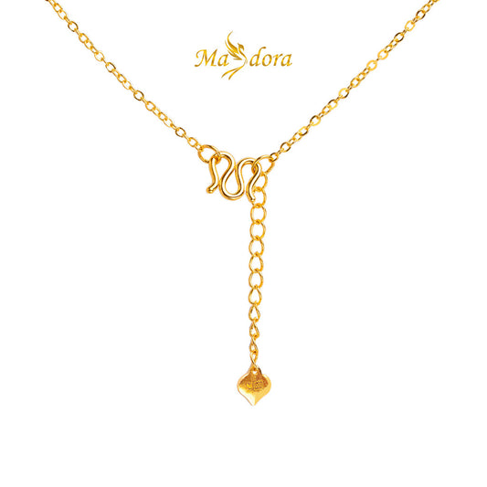 MASDORA 999 Gold Necklace Rantai Leher Emas ~ Exclusive Handbag Paperclip (EMAS 999/24K)