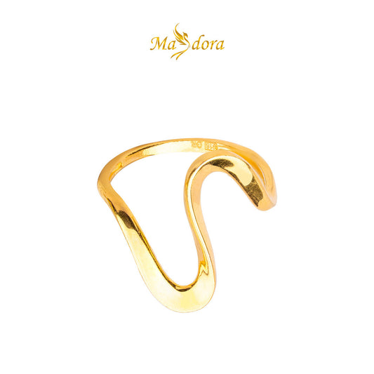 MASDORA 916 Gold Ring Rings Cincin Emas ~ Golden Elegant Sway (EMAS 916/22K)