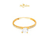 MASDORA 916 Gold Ring Rings Cincin Emas ~ Sparkling Aurora Solitaire  (EMAS 916/22K)
