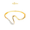 MASDORA 916 Gold Bangle Gelang Tangan Emas ~ Duotone Elegant Sway (EMAS 916/22K)