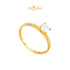 MASDORA 916 Gold Ring Rings Cincin Emas ~ Sparkling Aurora Solitaire  (EMAS 916/22K)