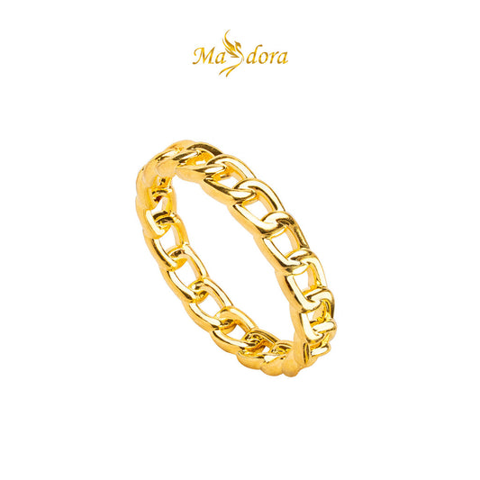 MASDORA 916 Gold Ring Rings Cincin Emas ~ HG Golden Chained Band (EMAS 916/22K)