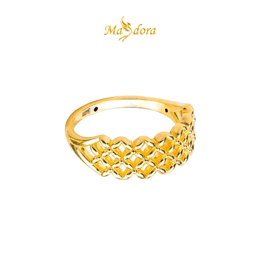 MASDORA 916 Gold Ring Rings Cincin Emas ~ HG Golden Arrayed Ixora (EMAS 916/22K)