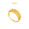 MASDORA 916 Gold Ring Rings Cincin Emas ~ HG Golden Arrayed Ixora (EMAS 916/22K)