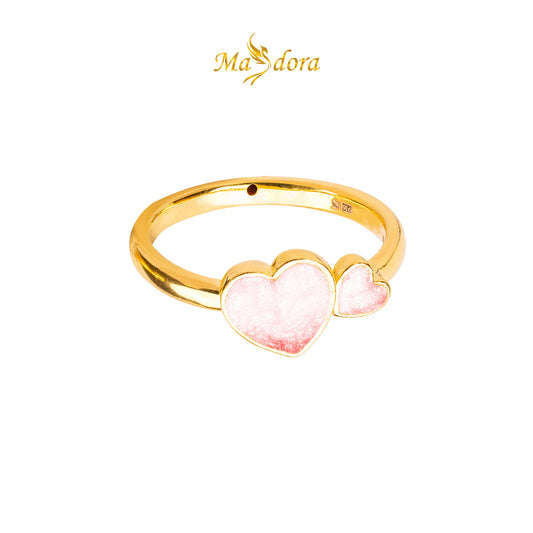 MASDORA 916 Gold Ring Rings Cincin Emas ~ HG Twinnie Heart (EMAS 916/22K)