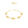MASDORA 916 Gold Bracelet Rantai Tangan Emas ~ HG Clover Gold (M) (EMAS 916/22K)