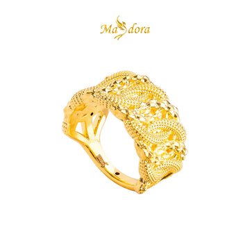 MASDORA 916 Gold Ring Rings Cincin Emas ~ HG Golden Gilded  Rumple (EMAS 916/22K)