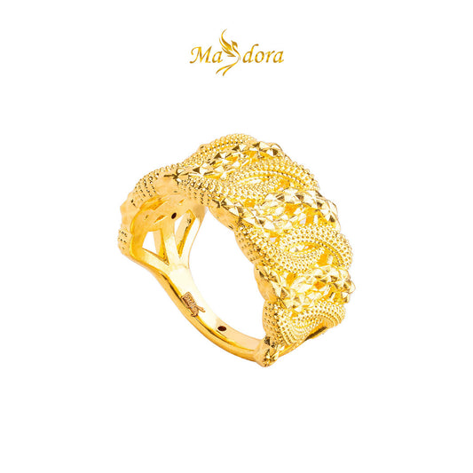 MASDORA 916 Gold Ring Rings Cincin Emas ~ HG Golden Gilded  Rumple (EMAS 916/22K)