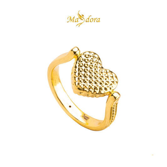 MASDORA 916 Gold Ring Rings Cincin Emas ~ HG Golden Two-sided Love (EMAS 916/22K)