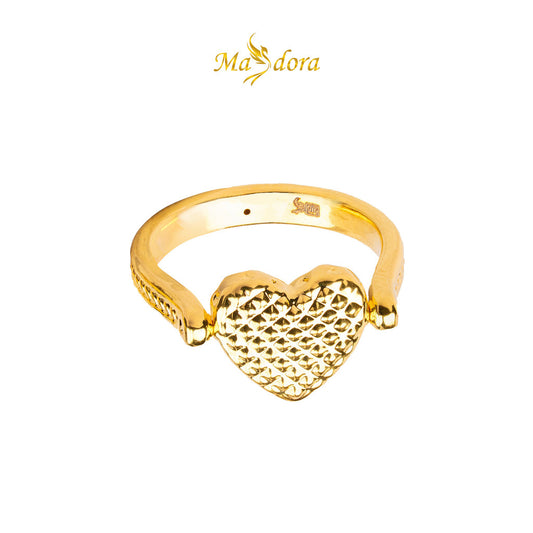 MASDORA 916 Gold Ring Rings Cincin Emas ~ HG Golden Two-sided Love (EMAS 916/22K)