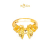 MASDORA 916 Gold Ring Rings Cincin Emas ~ HG Golden Ruffled Butterfly (EMAS 916/22K)