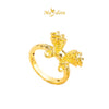 MASDORA 916 Gold Ring Rings Cincin Emas ~ HG Golden Ruffled Butterfly (EMAS 916/22K)