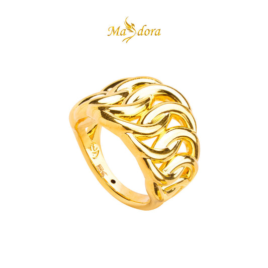 MASDORA 916 Gold Ring Rings Cincin Emas ~ HG Golden Enormous Crescent (EMAS 916/22K)