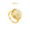 MASDORA 916 Gold Ring Rings Cincin Emas ~ HG Round Ripple Wave (EMAS 916/22K)