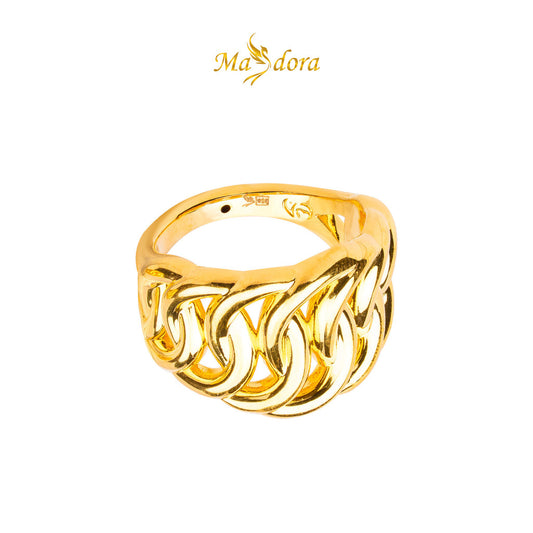 MASDORA 916 Gold Ring Rings Cincin Emas ~ HG Golden Enormous Crescent (EMAS 916/22K)
