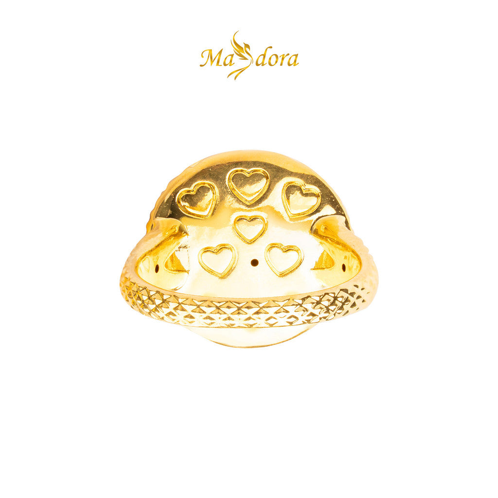 MASDORA 916 Gold Ring Rings Cincin Emas ~ HG Round Ripple Wave (EMAS 916/22K)