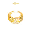 MASDORA 916 Gold Ring Rings Cincin Emas ~ HG Braided Half Paved (EMAS 916/22K)