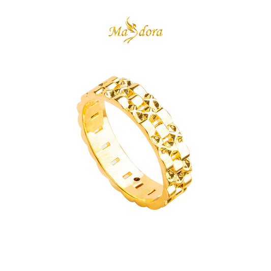 MASDORA 916 Gold Ring Rings Cincin Emas ~ HG Golden Rollie Band (EMAS 916/22K)