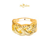 MASDORA 916 Gold Ring Rings Cincin Emas ~ HG Braided Half Paved (EMAS 916/22K)