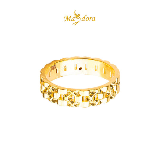MASDORA 916 Gold Ring Rings Cincin Emas ~ HG Golden Rollie Band (EMAS 916/22K)