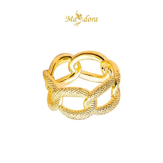 MASDORA 916 Gold Ring Rings Cincin Emas ~ HG Enormous Chained Band (EMAS 916/22K)